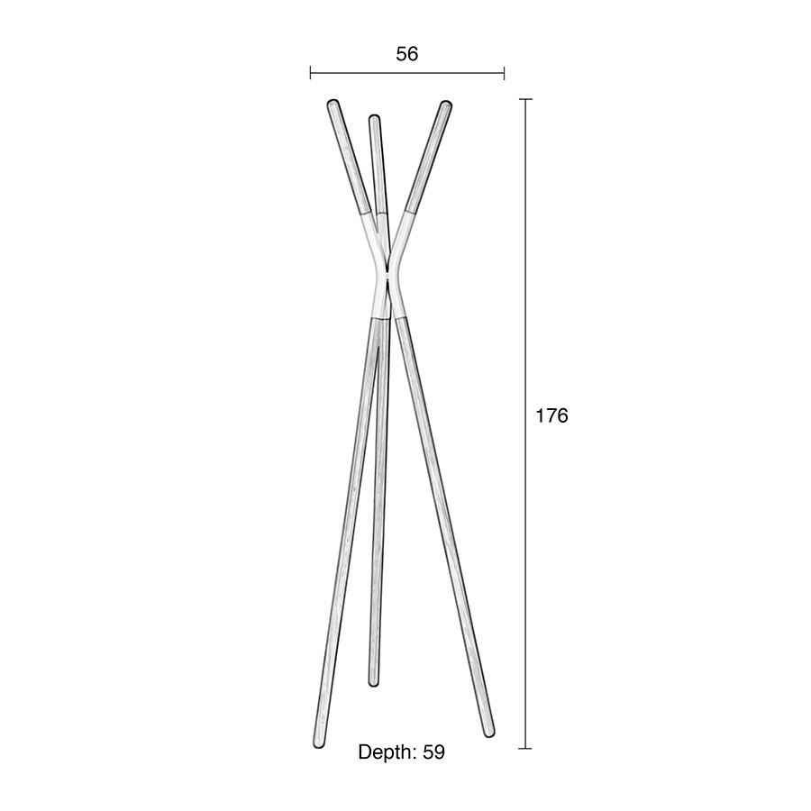 Вешалка Pinnacle темно-серая Zuiver 7100007 - Вид №5