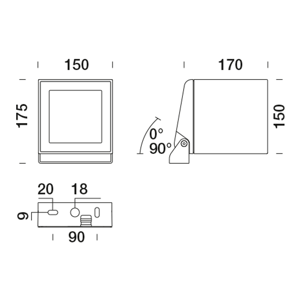 1517367 Проектор Platek ONE 2.0 Proiettore  ONE 2.0 Floodlight - 9 LED 4000K Elliptical  - Вид №5