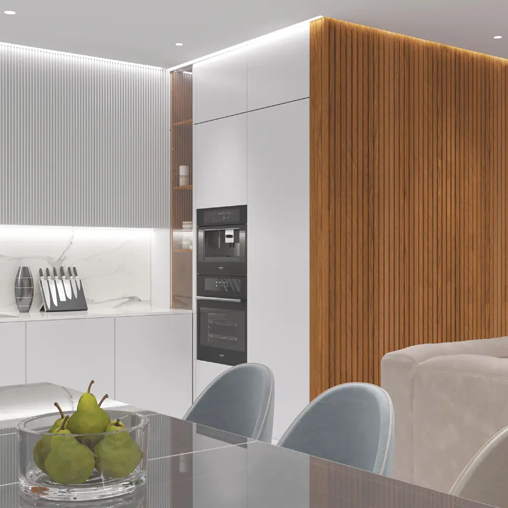 PORTIKA Декоративная рейка МДФ Лайт Сонома для стильного зонирования 85314191 STLM-1340399 - Вид №4