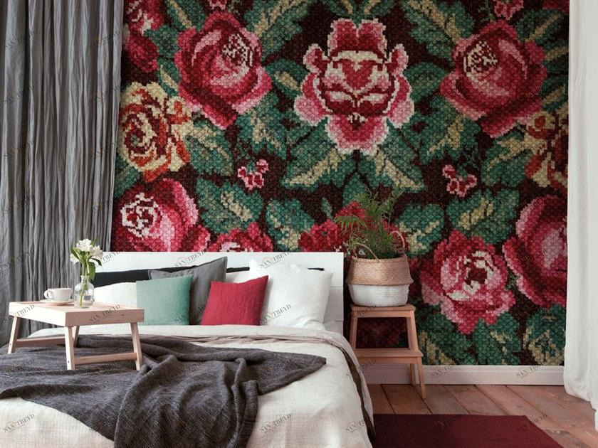 Architects Paper Экологические обои в современном стиле с цветочными мотивами под ткань Atelier 47 sun-id-1367292