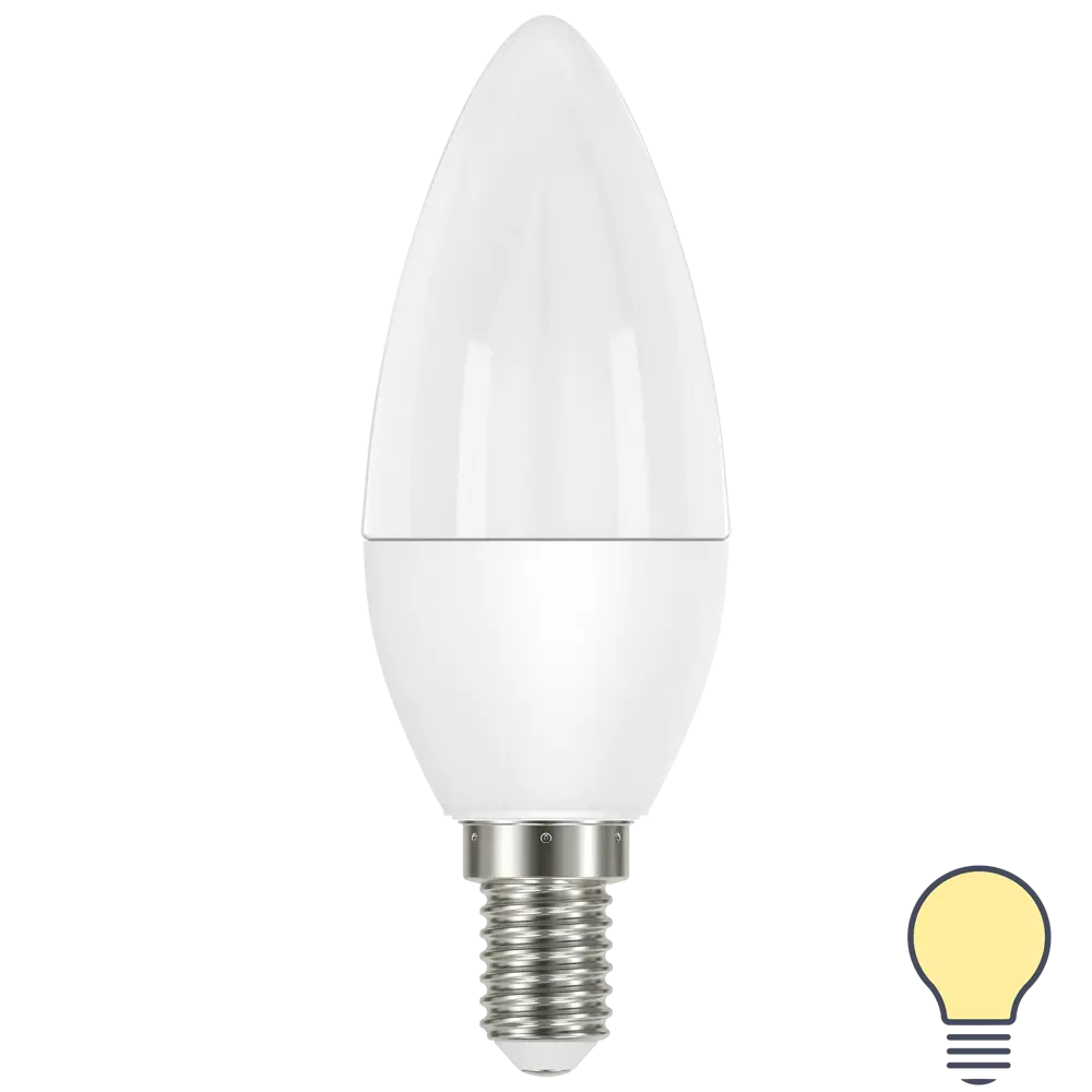 Лампа светодиодная Lexman Candle E14 175-250 В 7 Вт матовая 750 лм теплый белый свет 82991594 STLM-2100250 