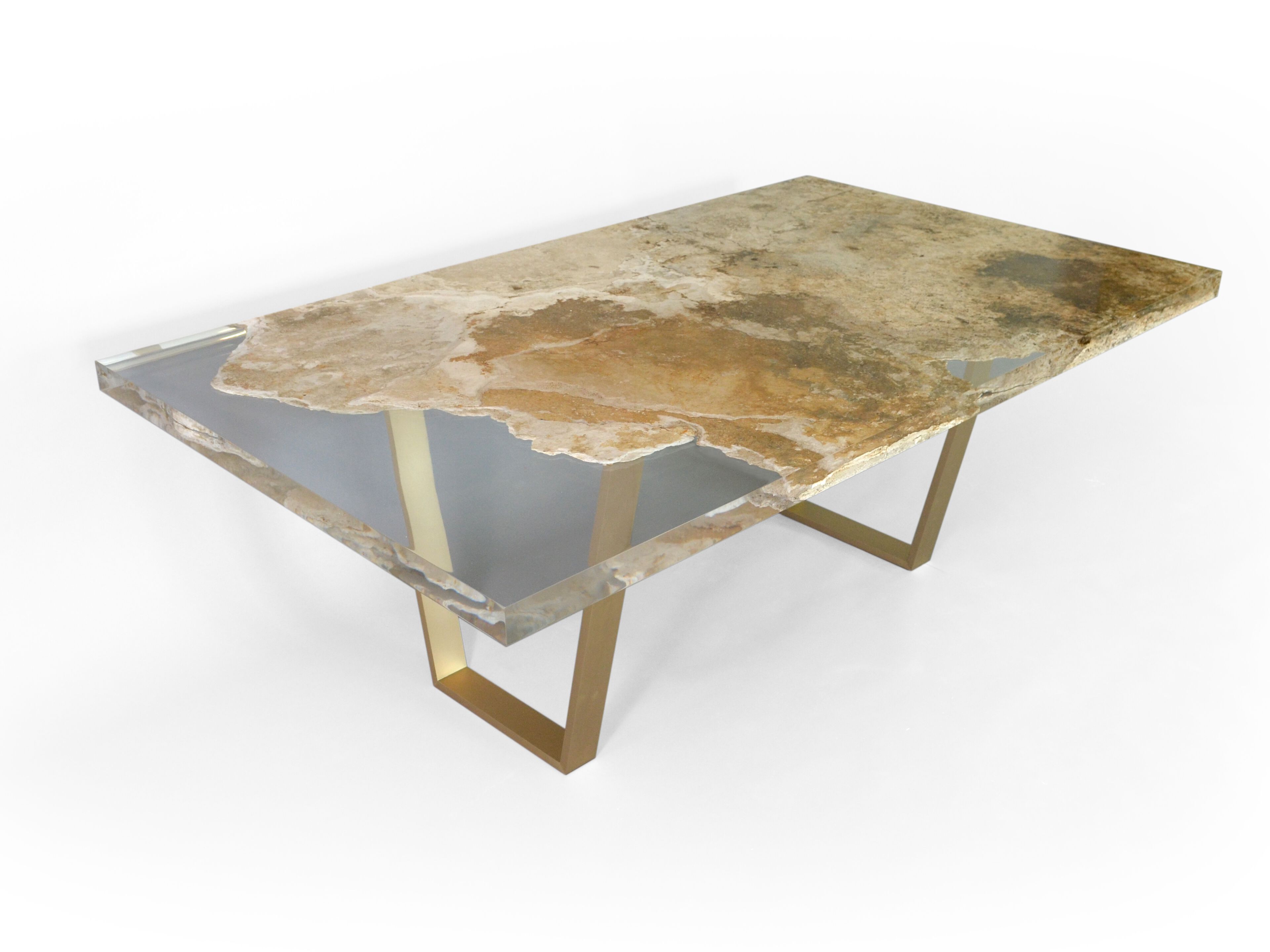 Прямоугольный стол из травертина Раполано alcarol Bedrock ARCH-00019778