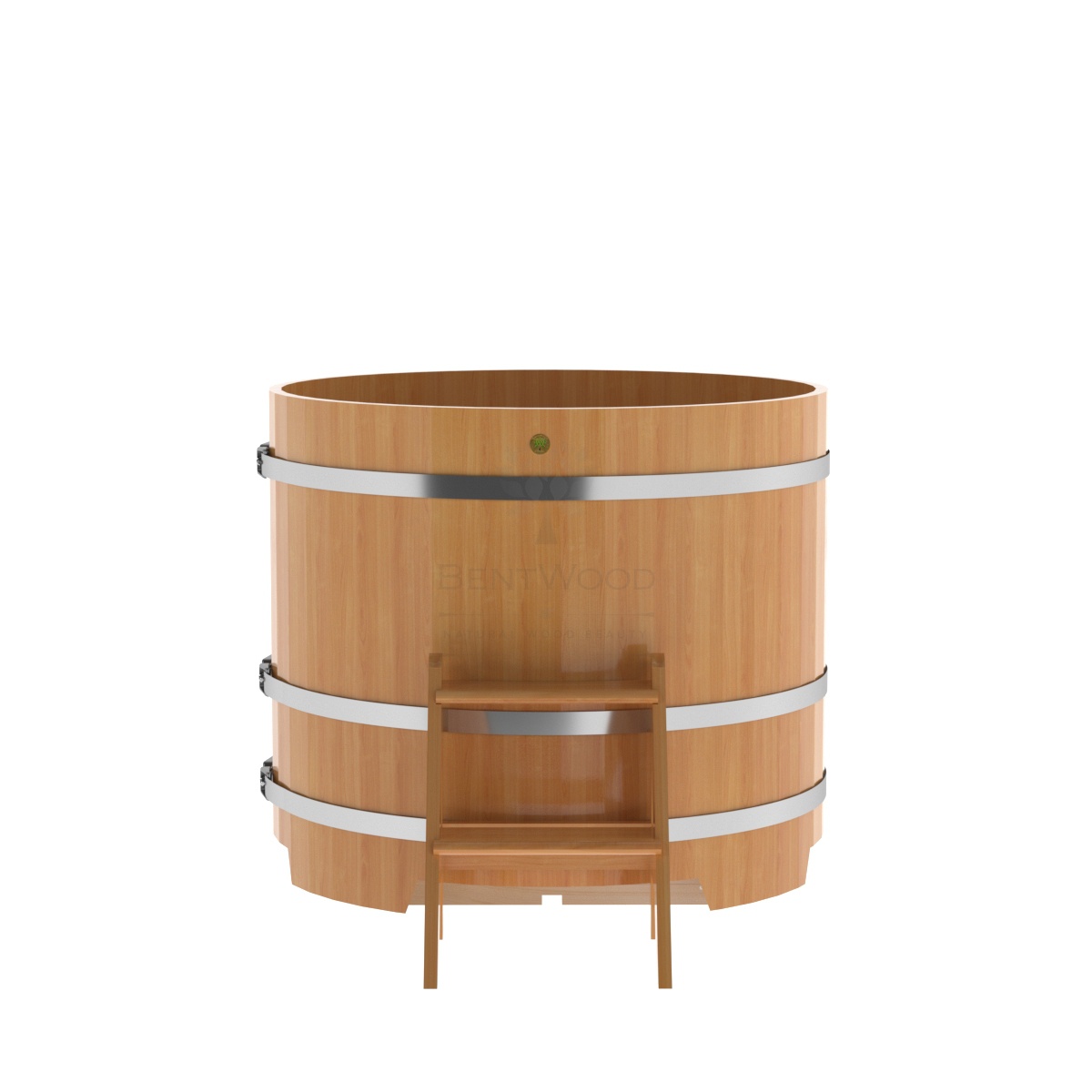 1194 Купель круглая из лиственницы d=1,17х1,0 натуральная премиум Alyarus  - Вид №3