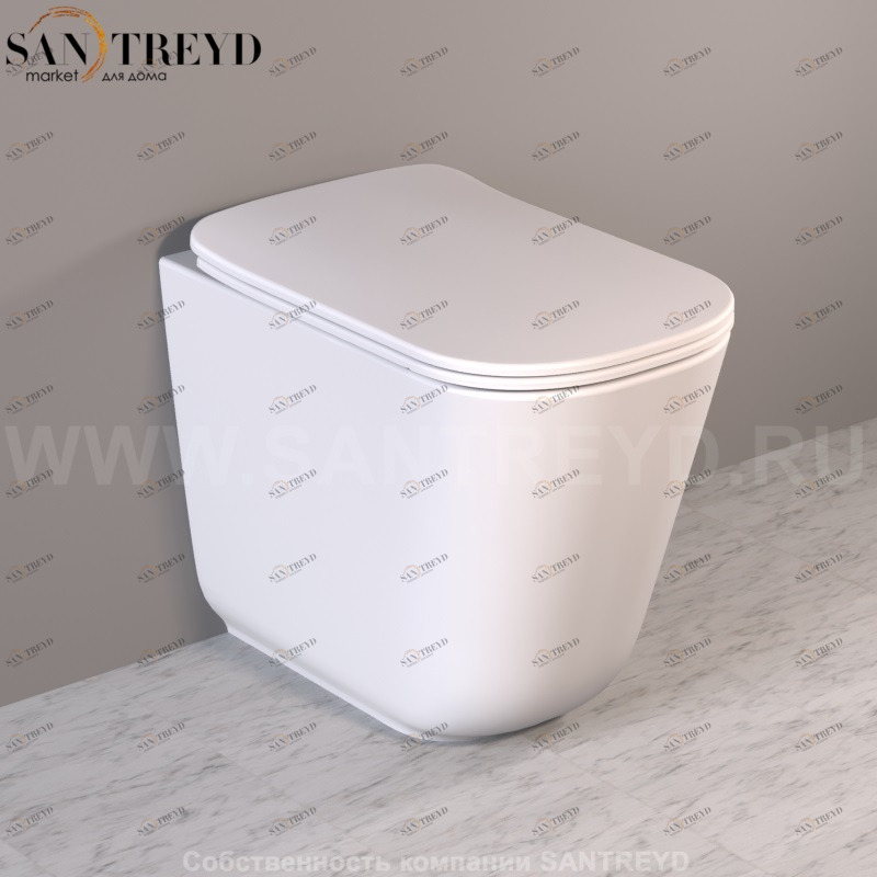 511830 Приставной унитаз напольный Белый Kerasan Tribeca Италия