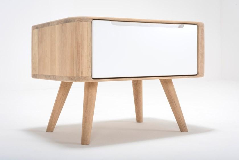 Gazzda Прямоугольная прикроватная тумбочка из дуба с ящиками Ena 044 - Вид №5