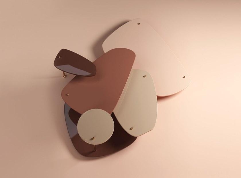 Malabar Журнальный столик из мрамора, травертина и лакированного дерева sun-id-1474636 - Вид №2