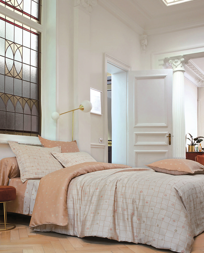 TOM_RA_200 КПБ 200/220 прост 240/300 2 нав 50/75 сатин жаккард 460TC (в подарочной коробке) Blanc des Vosges Santreyd 