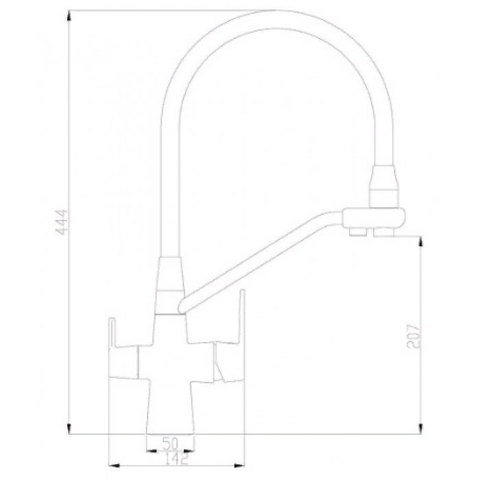 Steel Hammer SH 903-6 CR Смеситель для кухни Zorg 444  - Вид №2