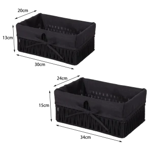 Корзина Konsensa 34x15x24 см полиэстер цвет черный