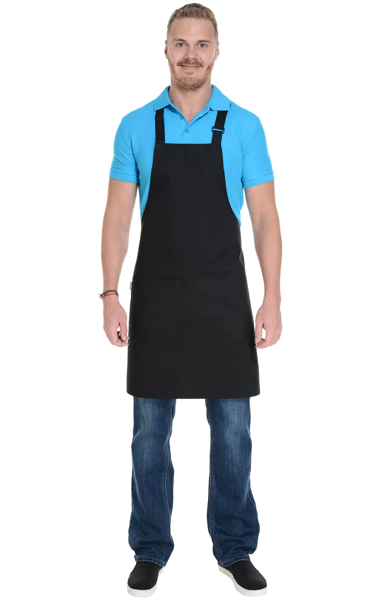 60125 Фартук с нагрудником black (черный) HORECA  Одежда для официантов  размер  - Вид №8