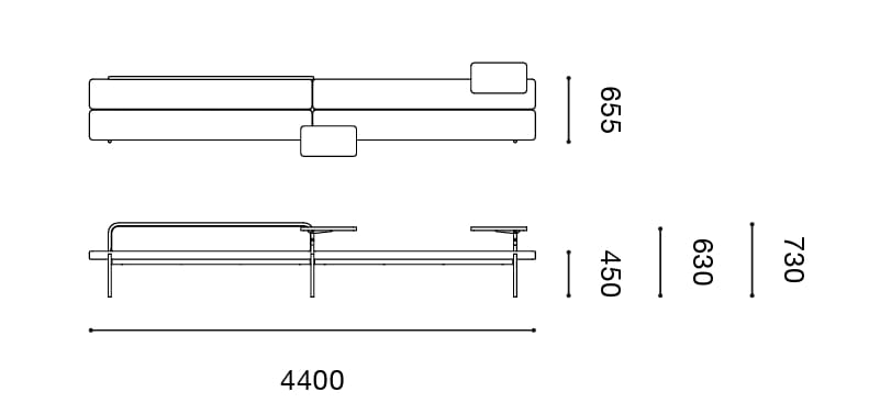 Модульная мягкая скамейка из ткани Established&Sons Island ARCH-00100058 - Вид №49