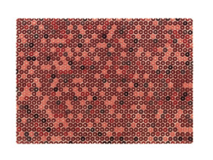Прямоугольный ковер ручной работы из шерсти с геометрическим рисунком