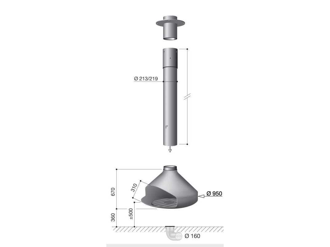 Стальной подвесной газовый камин Focus creation Ergofocus ARCH-00078846 - Вид №2