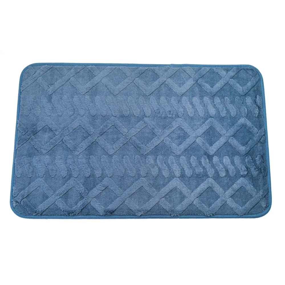 Коврик для ванной SWENSA Warm — уют и безопасность в синем цвете 89379362 STLM-1439922