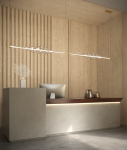 Подвесной светильник из дутого стекла