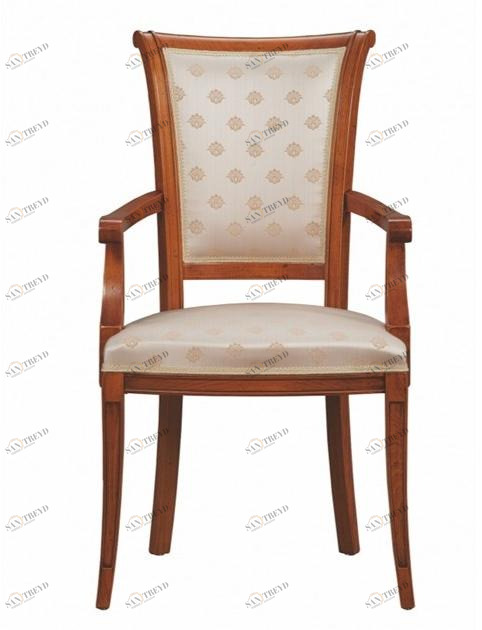 SELVA Стул из бука и ткани с подлокотниками Bellagio 1686