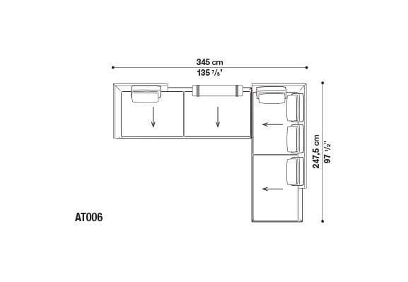 Кожаный диван B&B Italia Атолл ARCH-00112726 - Вид №12