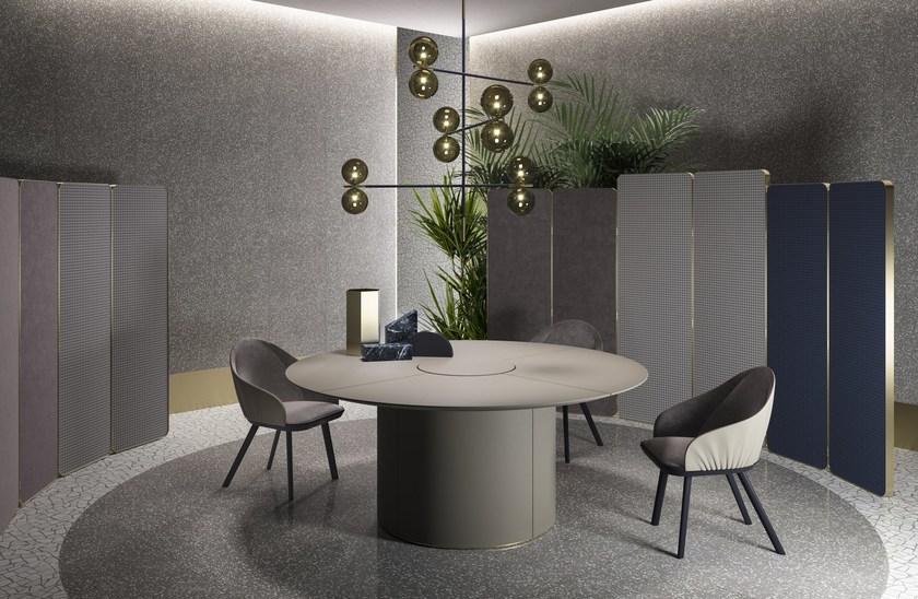 PROF Круглый стол для переговоров из мрамора с кабельной разводкой Block 2.0 sun-id-1510053 - Вид №4