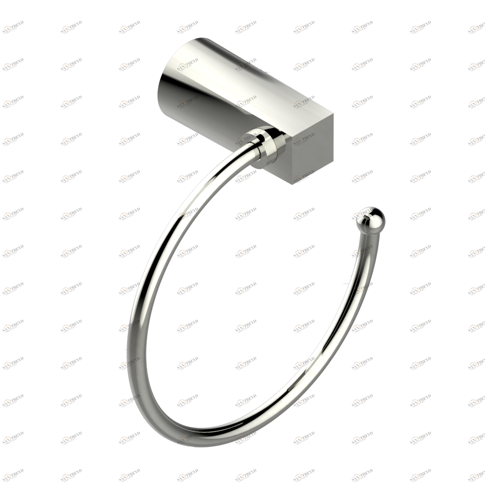 G6D-504N Полотенцедержатель-кольцо-Ø 180 мм одинарное Thg-paris Metamorphose с чёрной керамикой Матовый никель G6D-504N CAT.C