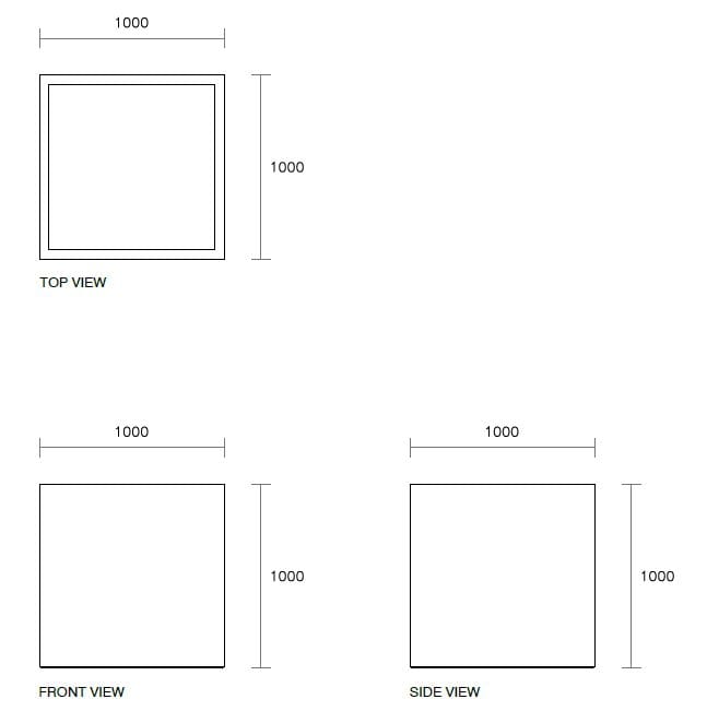 Квадратный плантатор из армированного волокном бетона SIT Cubic ARCH-00079442 - Вид №13