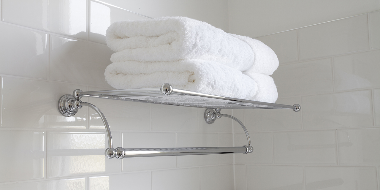 Traditional bathrooms Ностальгический полотенцедержатель Perrin & Rowe с полкой Pr6961.nk  - Вид №1