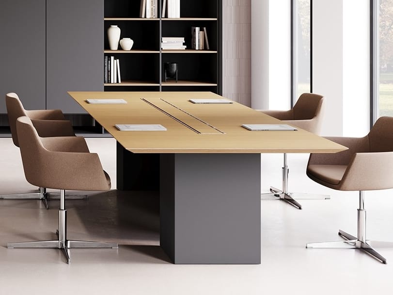 Прямоугольный стол для совещаний с системой люверсов CUF Milano Bold ARCH-00022025 - Вид №1