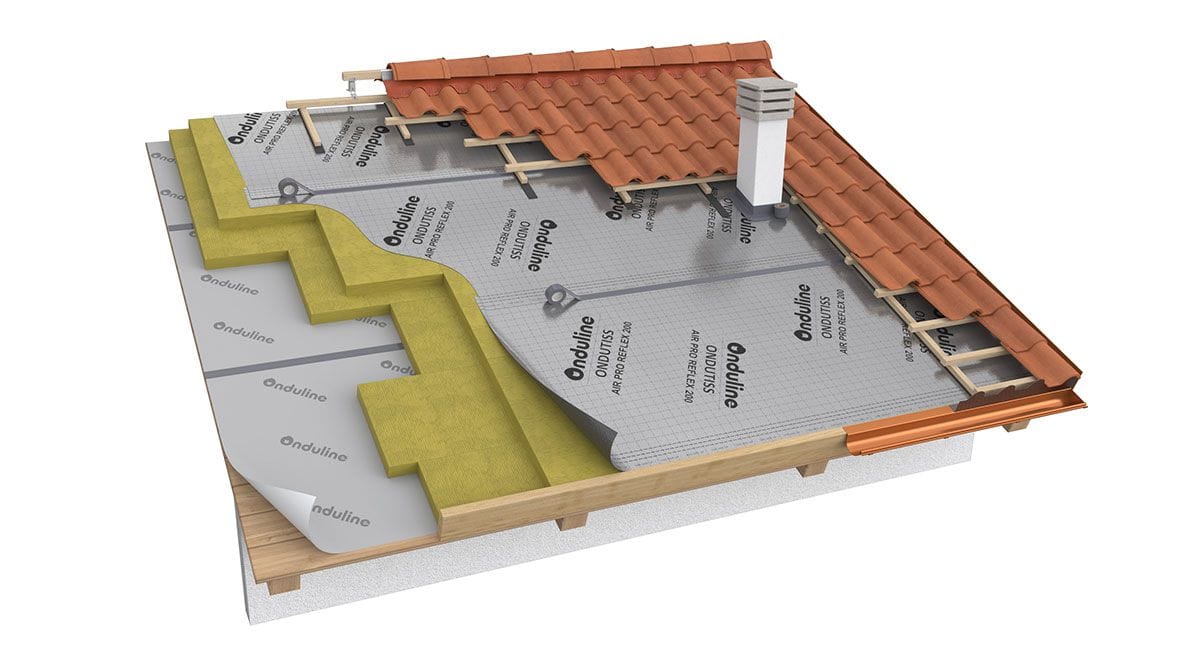 Высокопроницаемая паровая мембрана со светоотражающим покрытием ONDULINE ITALIA ONDUTISS ARCH-00125972 - Вид №1