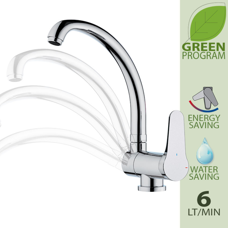 OME614RLT6 Смеситель для мойки DANIEL RUBINETTERIE Omega - Вид №3