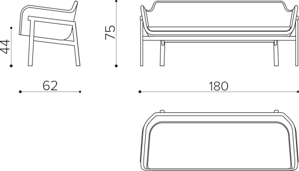 SL200W 2-х местный диван с деревянной конструкцией True Design Slight - Вид №1