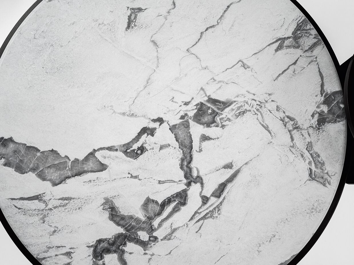 Круглый журнальный столик с металлической рамой и деревянной и мраморной столешницей Gallotti&Radice Sensei ARCH-00012367 - Вид №15