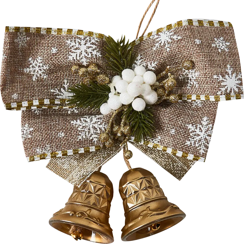 84884207 Новогоднее украшение Колокольчики 15x15 см цвет золотой STLM-0950995 Santreyd  - Вид №3