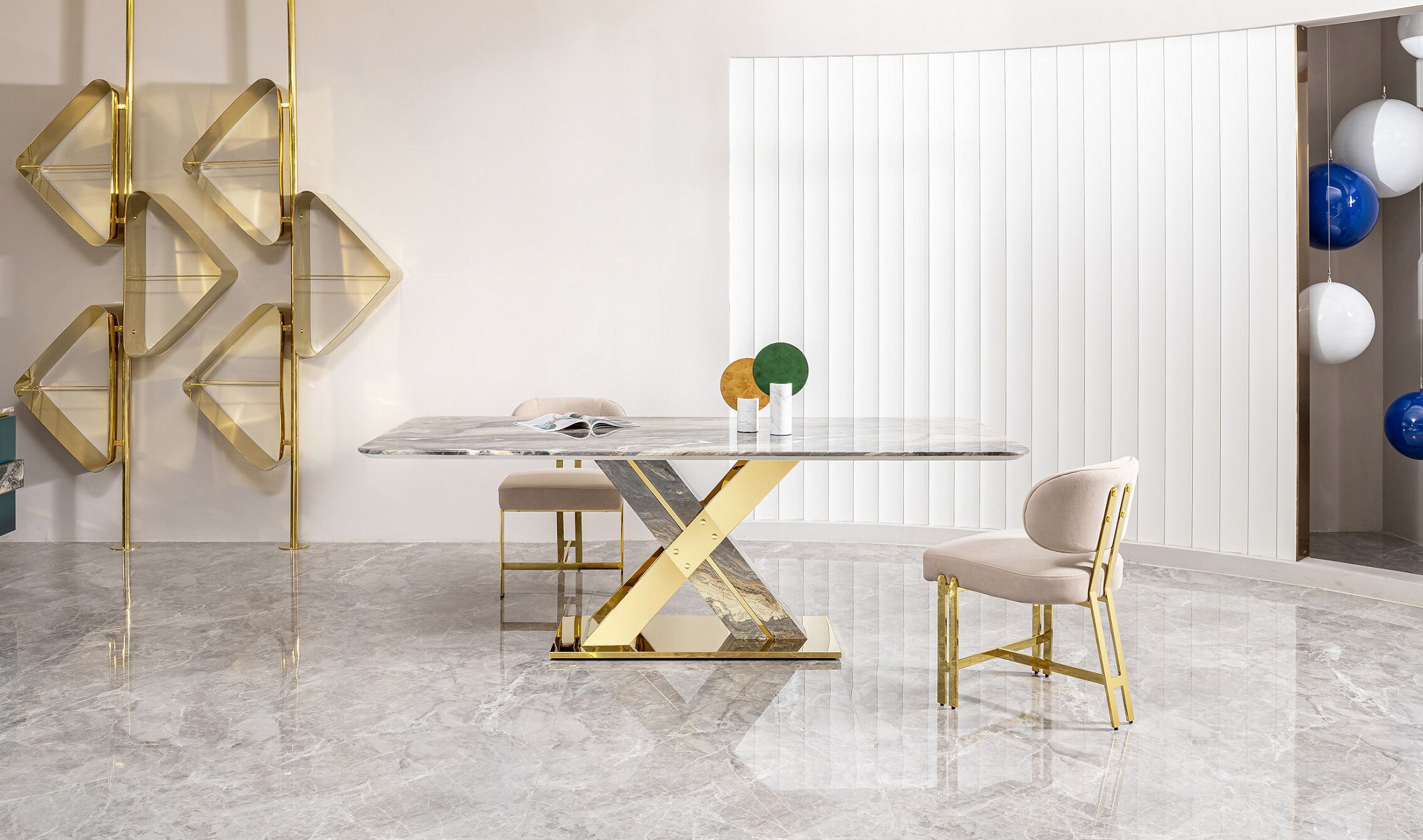 Прямоугольный стол из искусственного мрамора K-Lighting Patron ARCH-00123997 - Вид №1