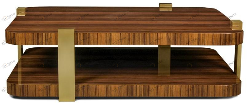 JOSÉ LEITE DE CASTRO Низкий прямоугольный деревянный журнальный столик  13012207 