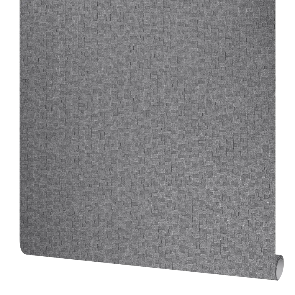 Victoria Stenova Tetris - флизелиновые обои с геометрическим узором в темно-сером цвете 89425436 STLM-1565764