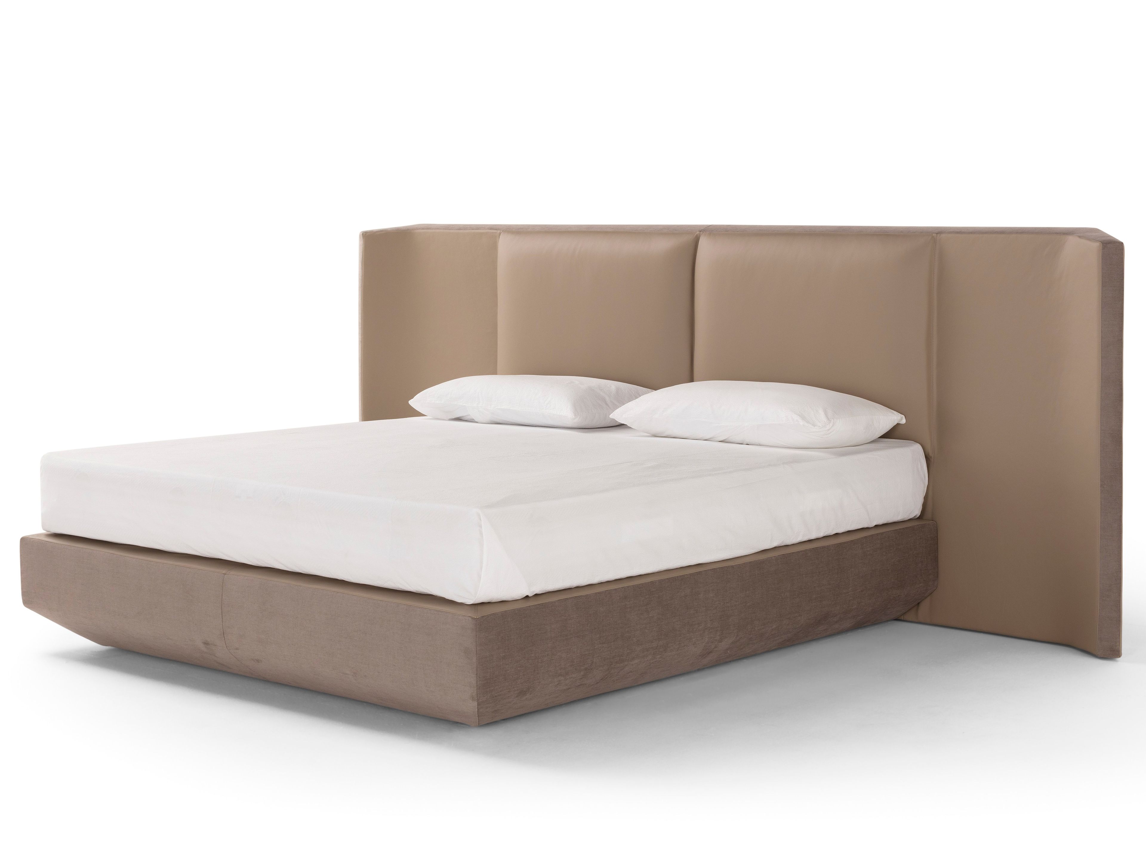 Кожаная двуспальная кровать с высоким изголовьем Amura Panis ARCH-00088670 - Вид №1