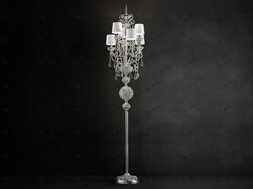 Masiero Торшер из металла накаливания с кристаллами Imperial sun-id-1413946