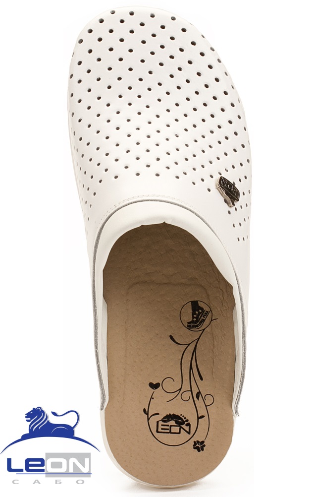 62033 Сабо "Leon LIGHT" женские белые LEON  Сабо и сланцы размер 40  - Вид №1