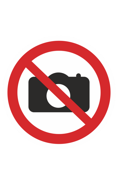 68766 Знак "Фотографировать запрещено"  Различные знаки для общественных мест размер 100 х 100 мм Спецодежда 