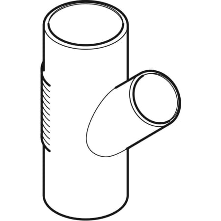 310.084.14.1 Тройник Geberit Silent-db20 45° Geberit  - Вид №1