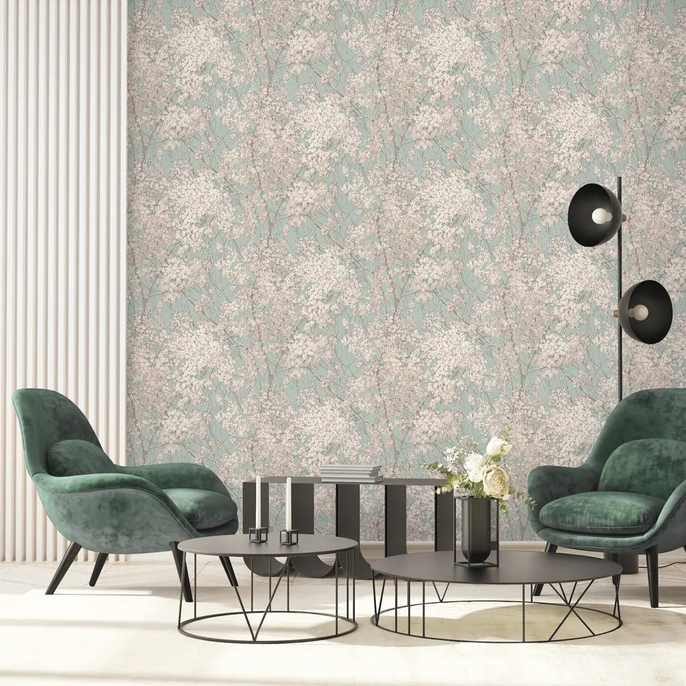 Флизелиновые обои DIAMOND Yuka с цветочным орнаментом для элегантного интерьера 89364649 STLM-0824922 - Вид №2