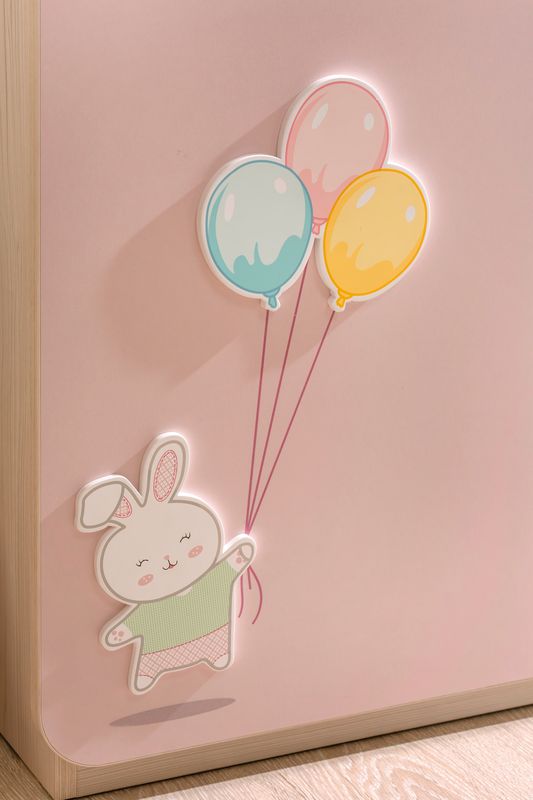 Шкаф детский двухдверный розовый Baby Girl CILEK BABY GIRL 00-3832144 Розовый Santreyd  - Вид №3