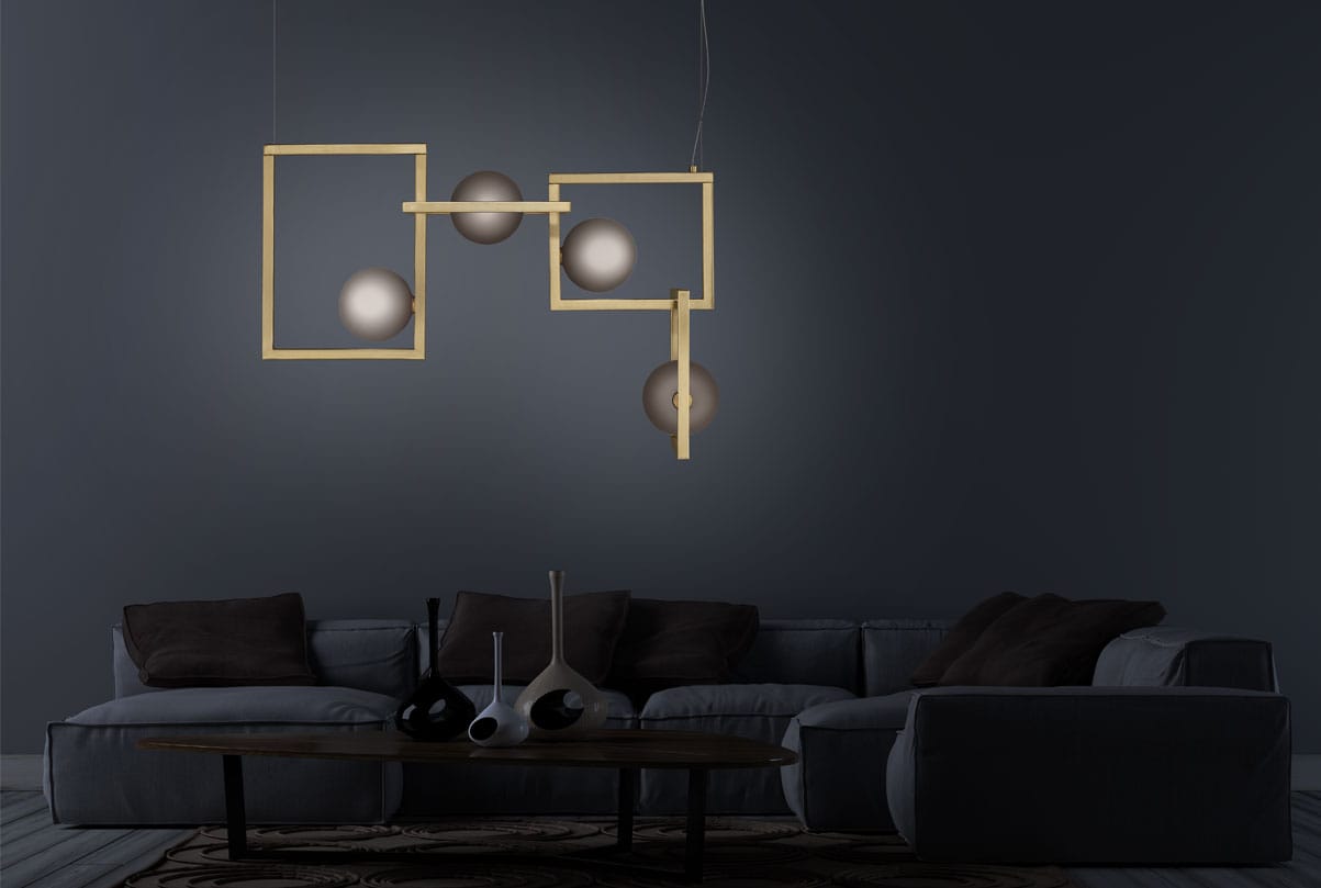 Металлический подвесной светильник и pyrex Euroluce Lampadari Rhythm ARCH-00105923 - Вид №1