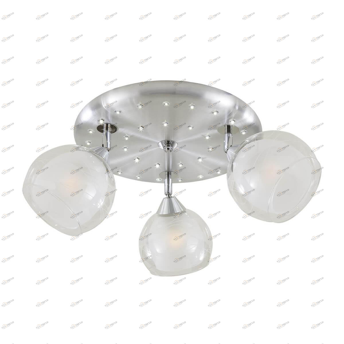 Спот потолочный белый с 3 плафонами Citilux "Самба" CL158132 CITILUX САМБА ХРОМ 00-3923829 Белый 