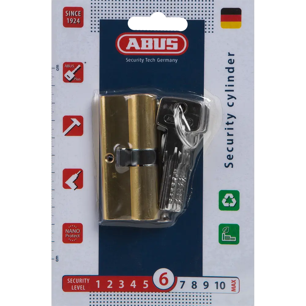 Цилиндр ABUS D6MM 35/35 с защитой от взлома в золотом исполнении 82441684 STLM-0027356 - Вид №2