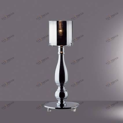 Настольная лампа Ideal Lux Duca TL1 Cromo IDEAL LUX ИНТЕРЬЕРНЫЕ 080338 Прозрачный;хром 