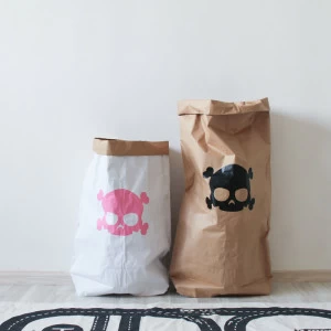 Эко-мешок для игрушек Big Skull из крафт бумаги VAMVIGVAM  282016 Белый;бежевый