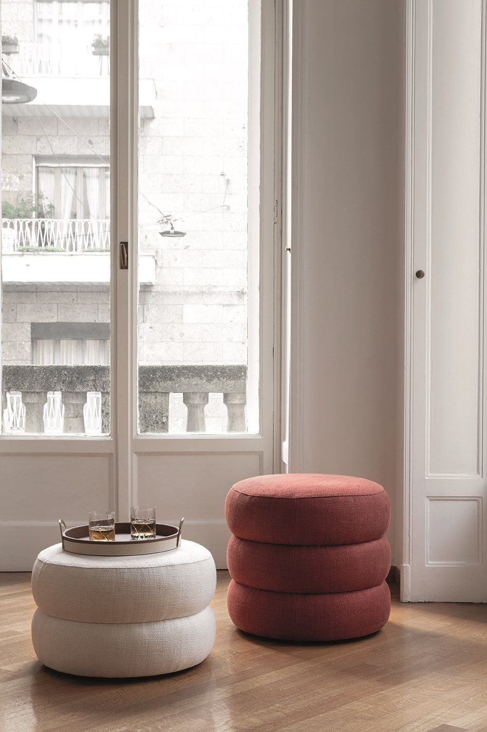 Круглый льняной пуф DOM EDIZIONI Collezione Riviera ARCH-00092382 - Вид №1