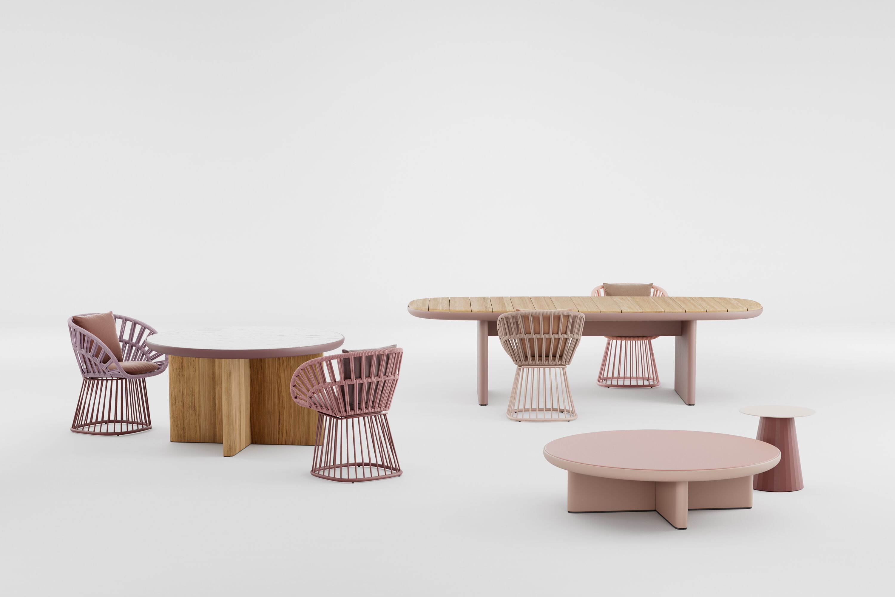 Ткань круглый сад пуфик Kettal ARCH-00045021 - Вид №3