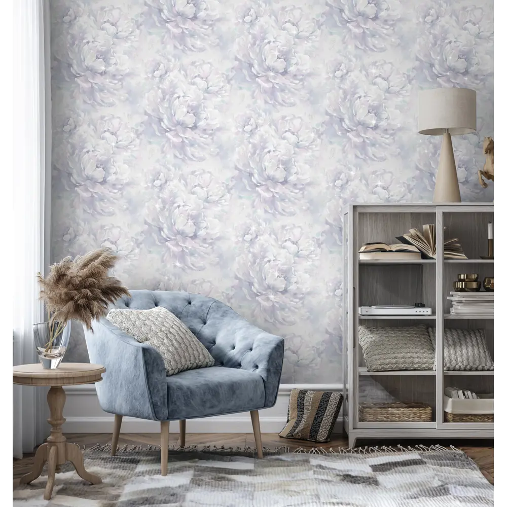 Обои флизелиновые WallSecret Grand Fleur сиреневые 1.06 м 8622-17 Grande Fleur STLM-2162345 - Вид №2