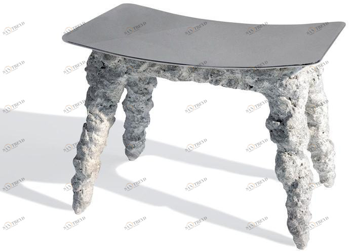 HESSENTIA | Cornelio Cappellini Низкий табурет из бетона и металла Blade Santreyd sun-id-1407376